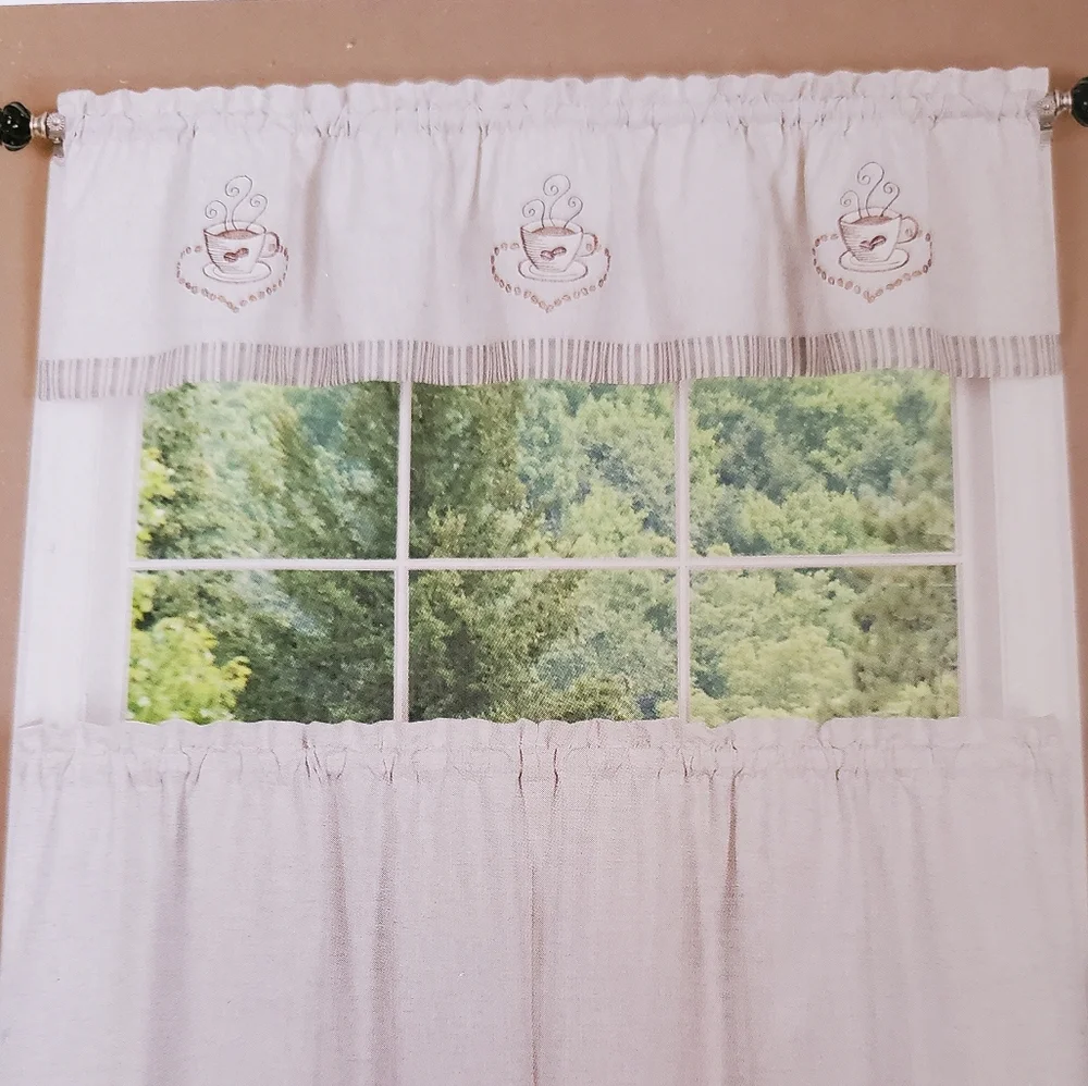 Coffee cafe au lait decorative window theme valance 58